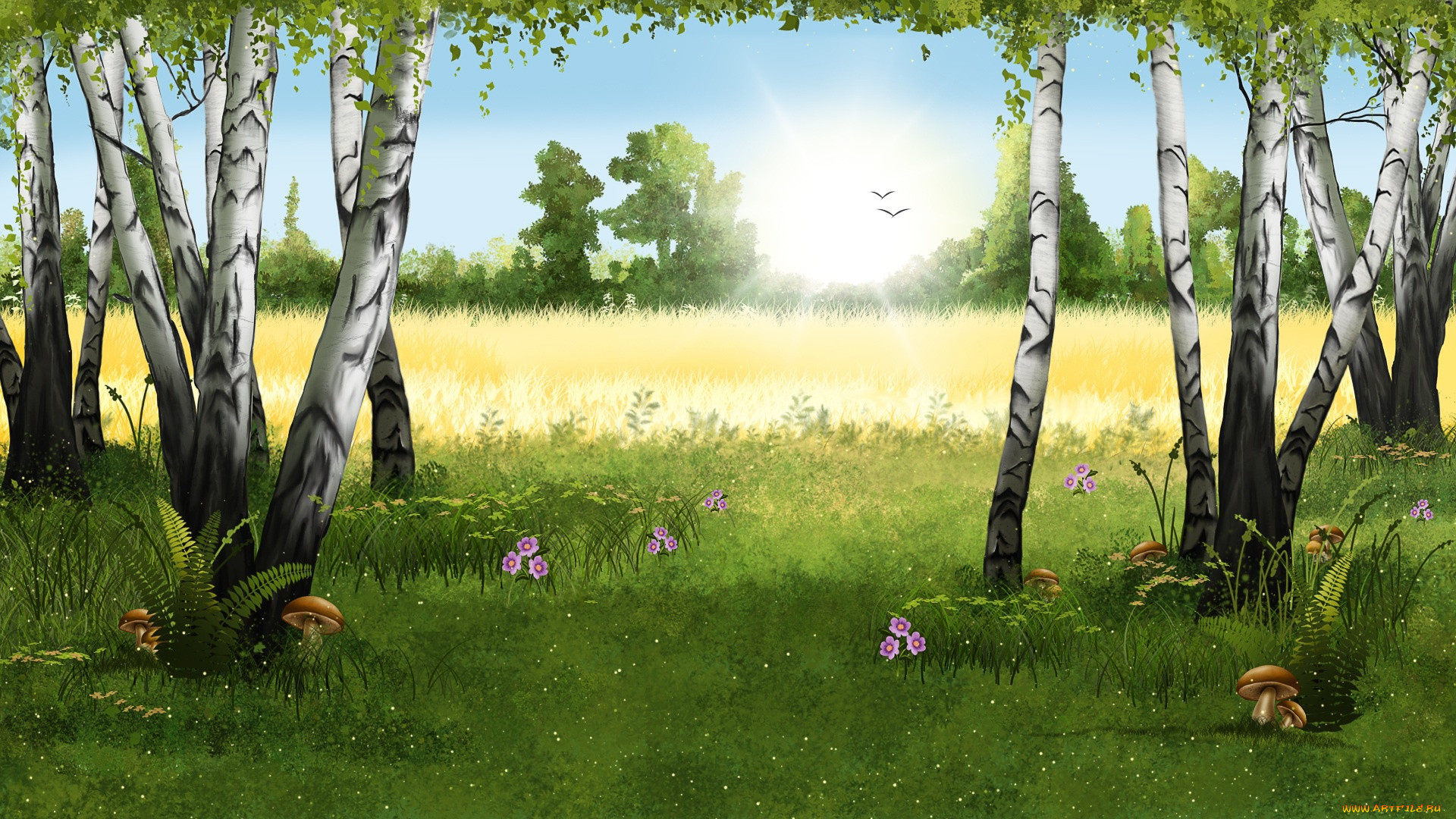 Сказка на тему природа. Сказочная Полянка в лесу. Лес рисунок для детей. Сказочная опушка леса. Поляна в лесу для детей.